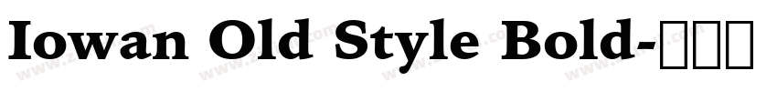 Iowan Old Style Bold字体转换